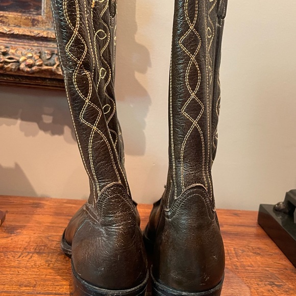 ACME Dark Brown Western Cowboy Boots - Picture 4 of 11